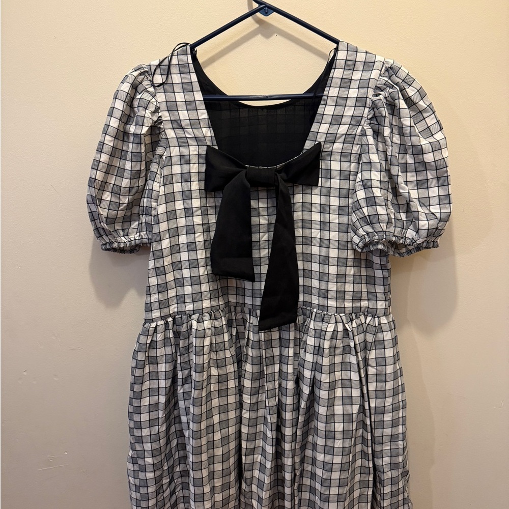 English Factory Puff Sleeve Mini Dress - Picture 2 of 3